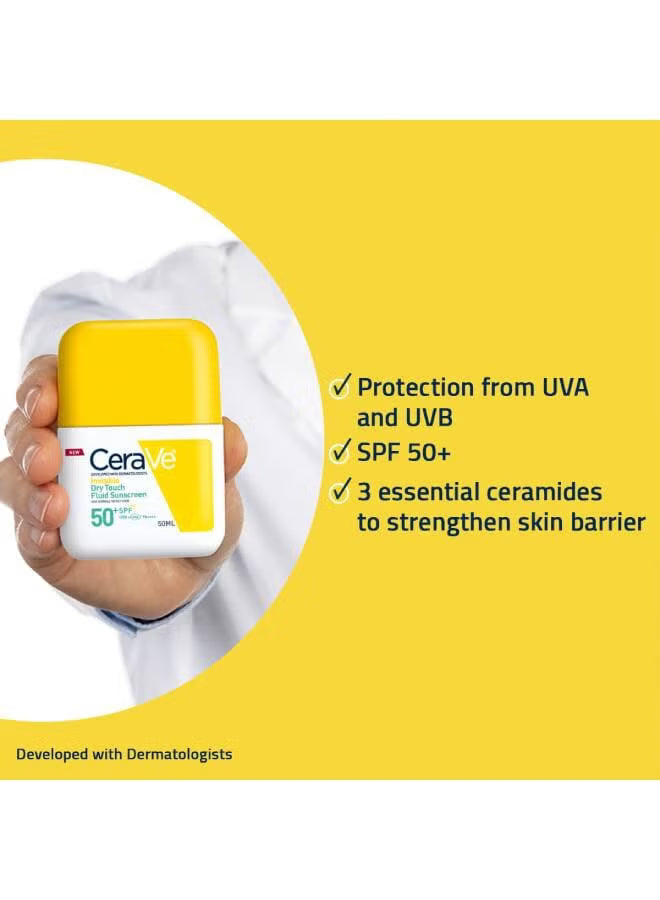 CeraVe Invisible Dry Touch Fluid Sunscreen SPF 50+ 50ml